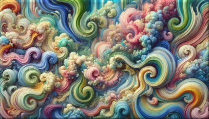 Abstract pastel artwork from Ephemeral Ocular Caress by Miles Dittmer